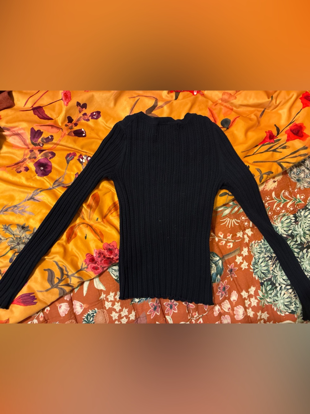 Boden Dark Blue Ribbed Long Sleeve Too